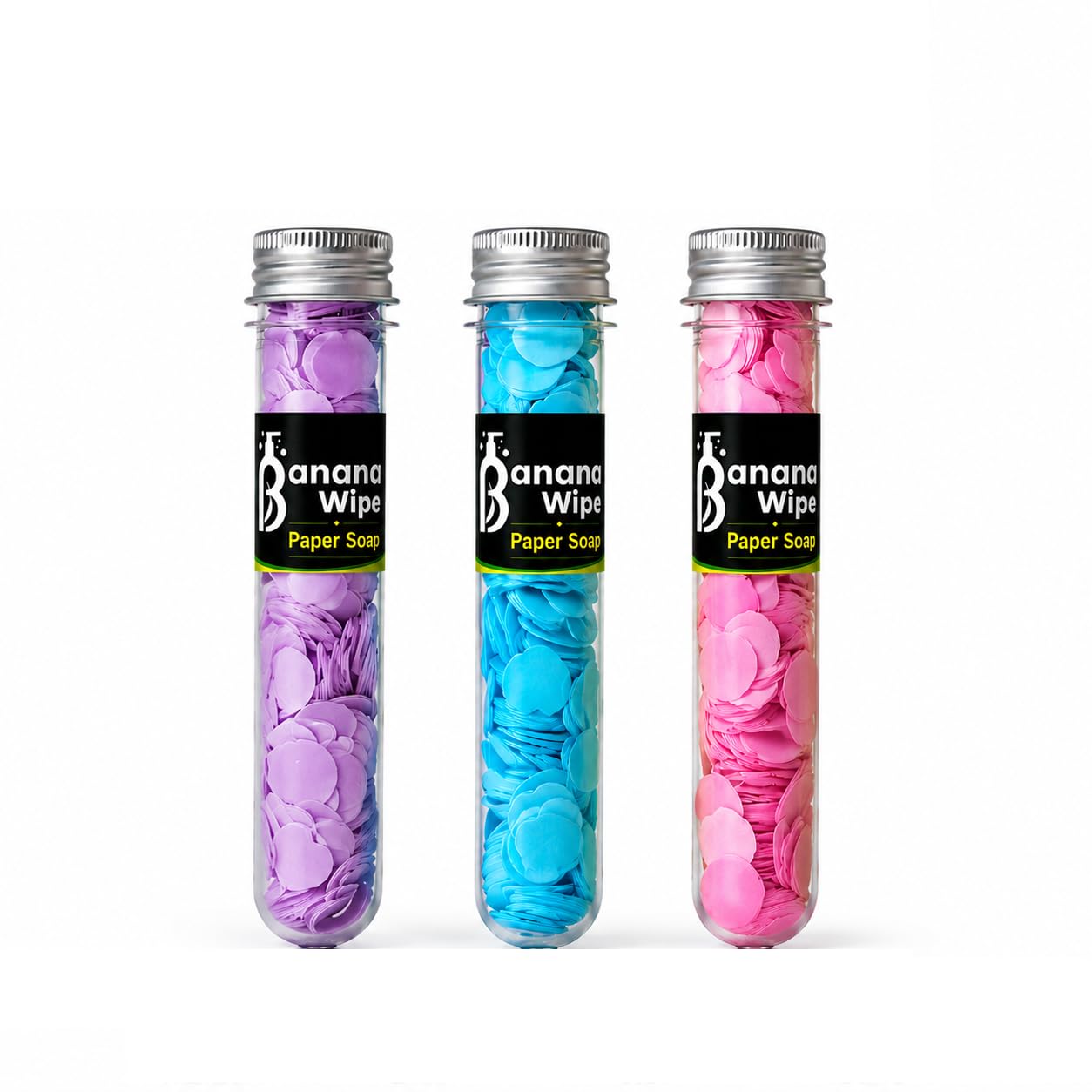 Paper Soap Sheets Pack of 3, Purple Blue and Pink Portable Handwash Tubes, Compact Travel Hygiene Kit for School, Office, Flights, Train Journeys, Camping, Hiking and Outdoor Activities-image-27
