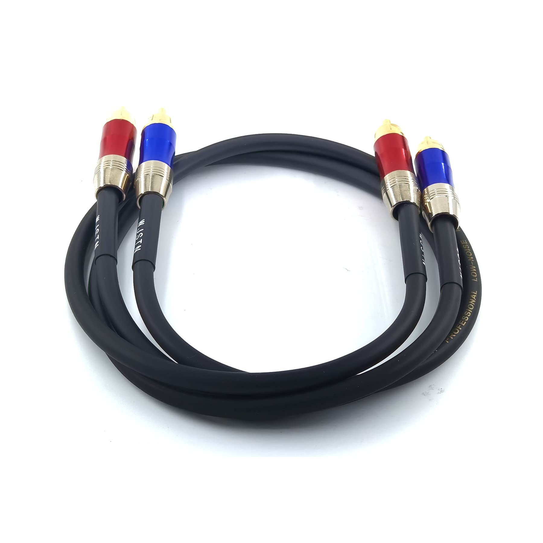 WJSTN -020 Cable de audio RCA a RCA, convertidor de cable de audio estéreo de 1RCA macho a 1RCA macho, cable de audio estéreo digital para subwoofer, cine en casa, audio de alta fidelidad, doble