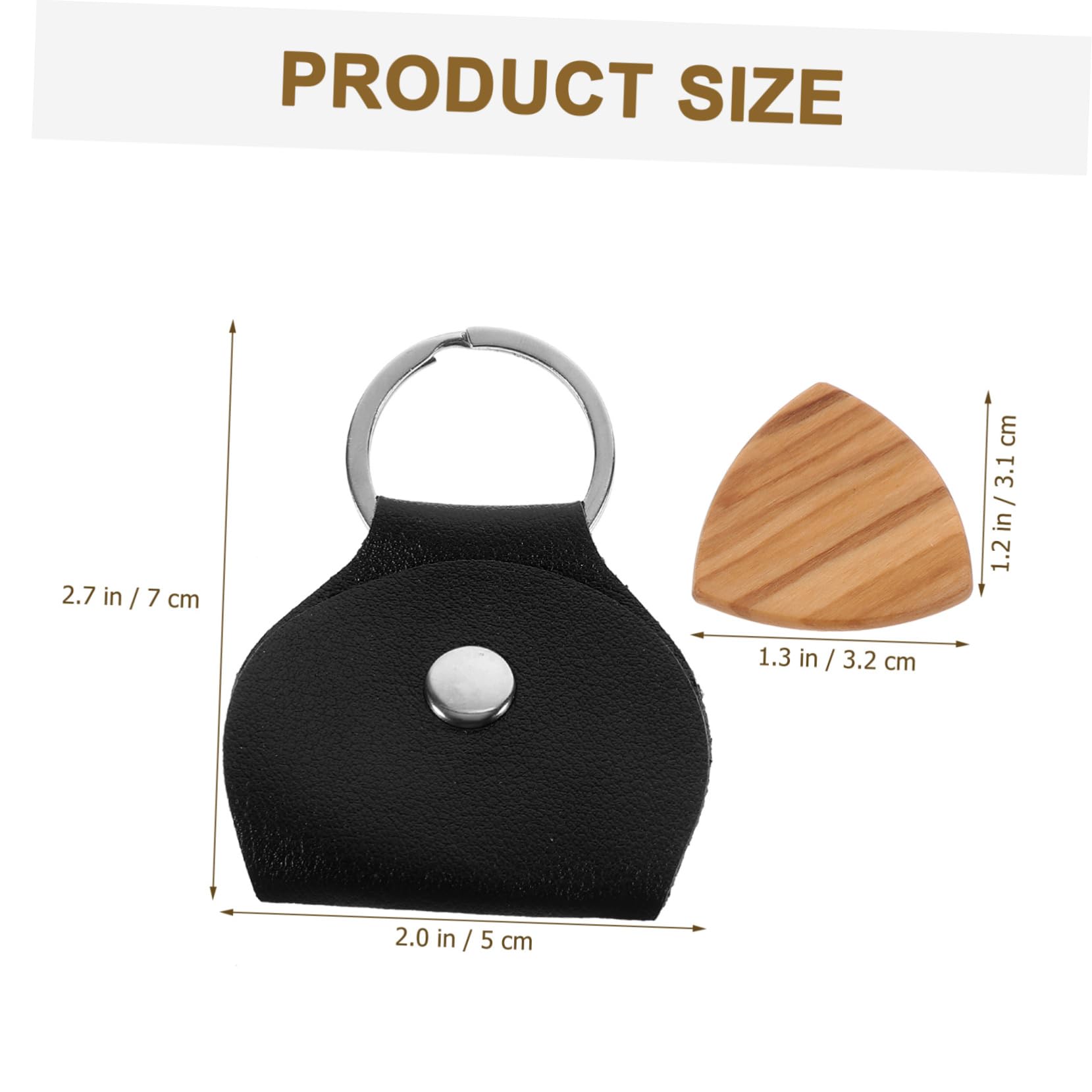 Toddmomy 1 Set Guitar Pick Holder Lightweight PU Guitar Picks Storage Bag Convenient Keychain Organizer for Musicians the Go
