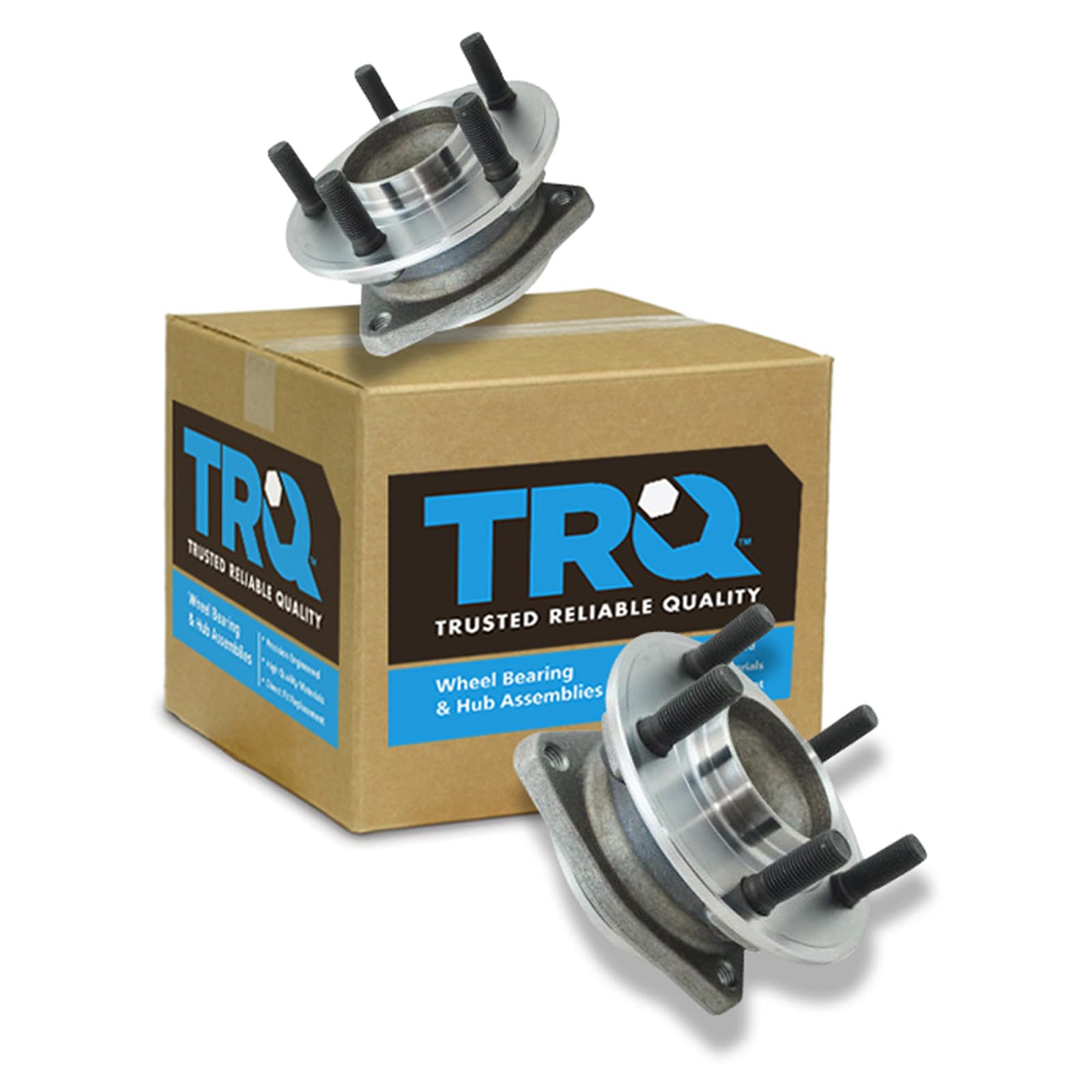 TRQ 2 Piece Front Wheel Bearing &amp; Hub Assembly Set