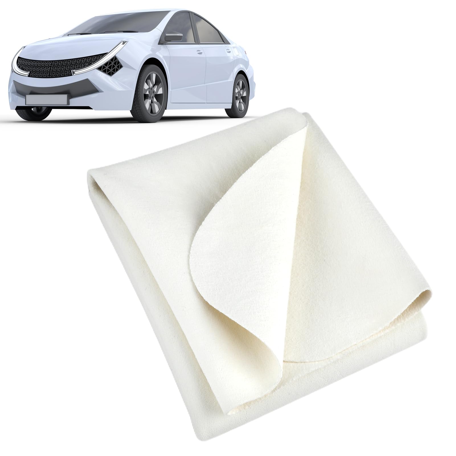 RunquitChamois Leathers for Cars,Shammy Leather Cloth,Natural Leather Wipes for Sofas,Cleaning Kitchen,Windows,Mirrors,Polishing and Drying Surfaces,Super Absorbent,Quick Drying