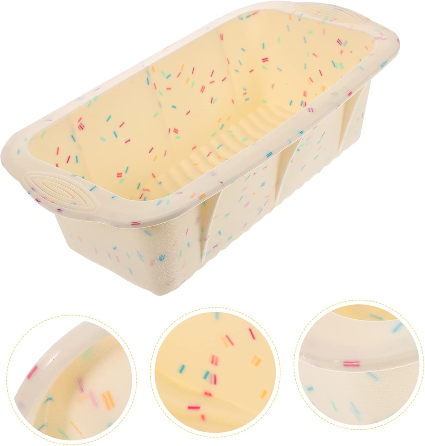 Dual Color Silicone Cake Baking Mold Non-Stick Loaf Pan for Mousse and Biscuits for Home Baking Versatile Kitchen Tool
