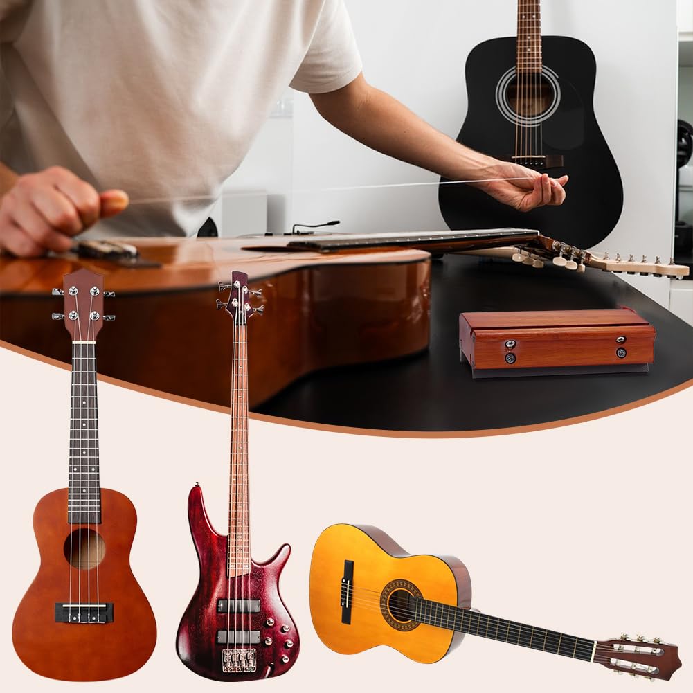 UNICRAFTALE Lime à frettes 3 en 1 23-35 Degré Biseautage Fichier Camel Bois Guitaire Luthier Outils Tranchants Biseautage Fichier Extrémités pour Arrondir Façonner et Ébavurer Frettes 15x7.3x4.1mm