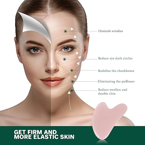 Miniatura 8 de Gua Sha Herramientas faciales, herramienta de masaje GuaSha, tablero de guasha para terapia de acupuntura de spa, tratamiento de punto de