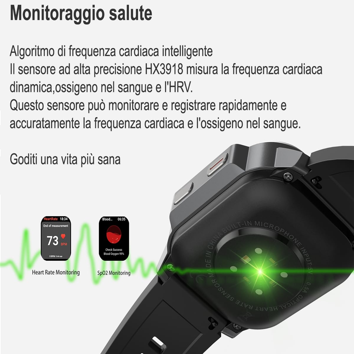 OBA Smartwatch 4G LTE Smart Watch Monitoraggio Salute, cardio, Cassa 49mm, Ossigeno O2, fitness, GPS integrato, IP67,fotocamera, display OMOLED,Batteria 1000Ah, smartphone in soli 49mm Watch S5