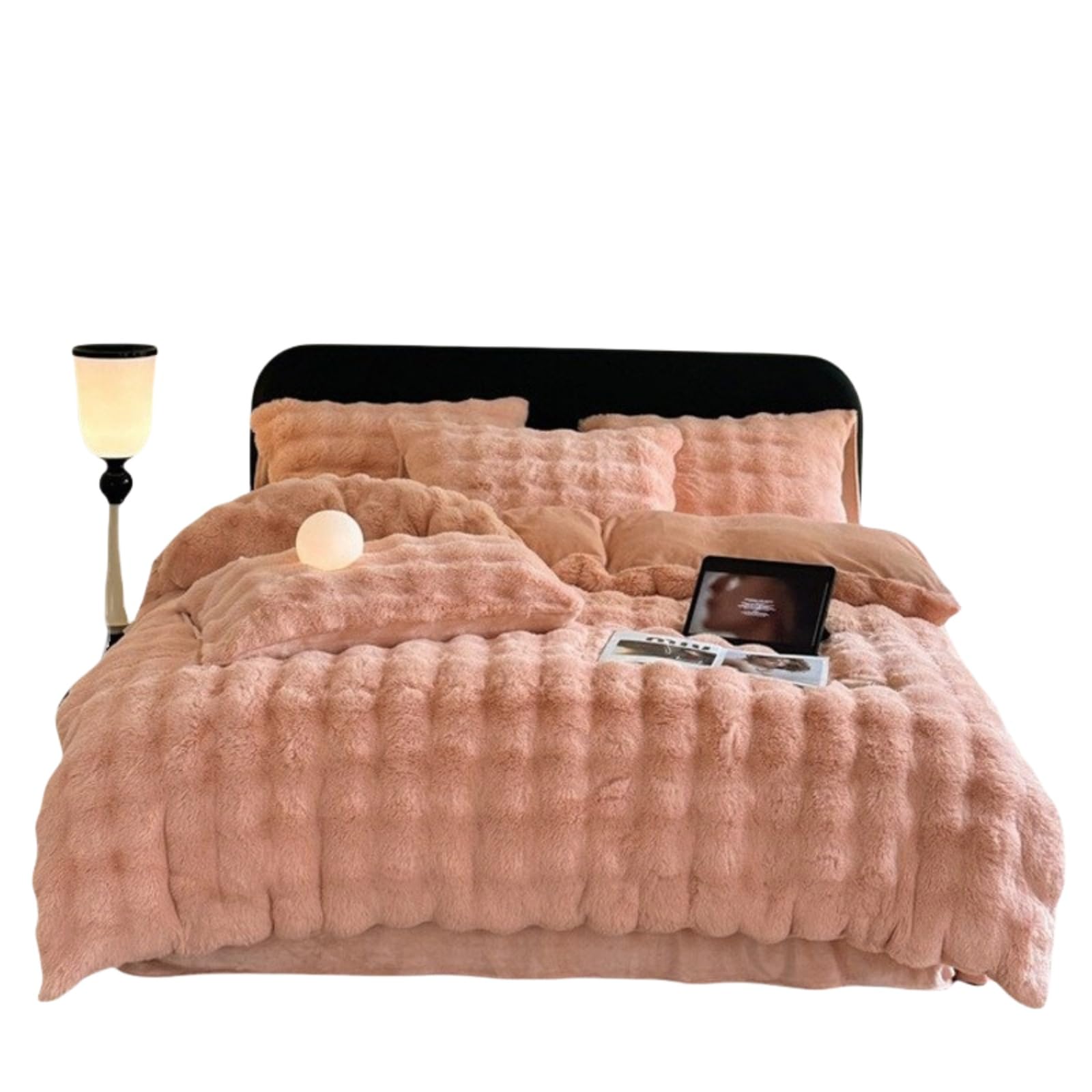Fluffy Blanket, Single Duvet Cover, Sheets, Pillowcases, 4-piece Set, For Winter, Thick, Fluffy Blanket, Warm, Fluffy Comforter, Soft To The Touch, Warm, Extreme Temperature, Anti-Static-image-23