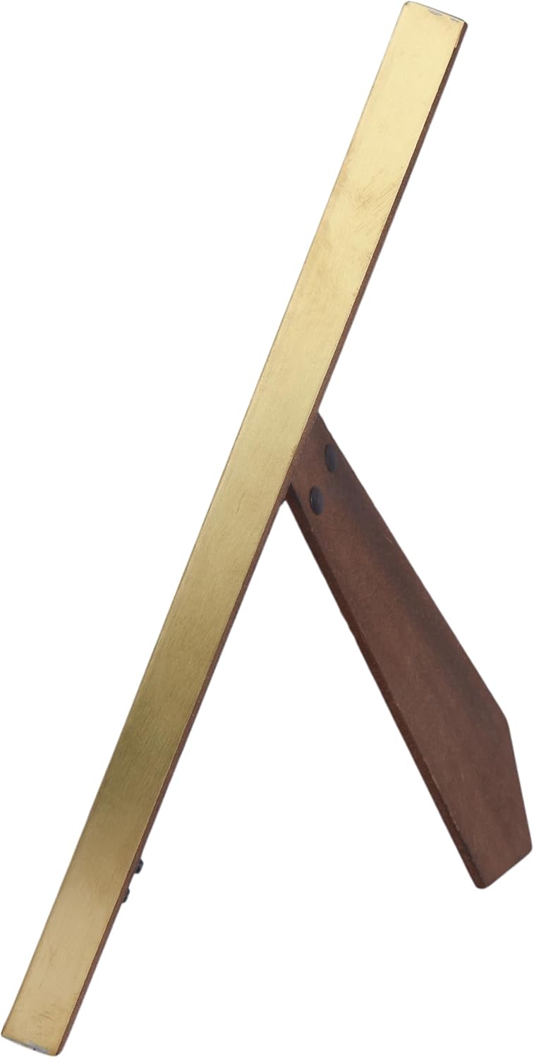 Cruiser’s Caché Modern Designer Bone-Resin Photo or PIcture Frame | 5"x7" Brass Trim