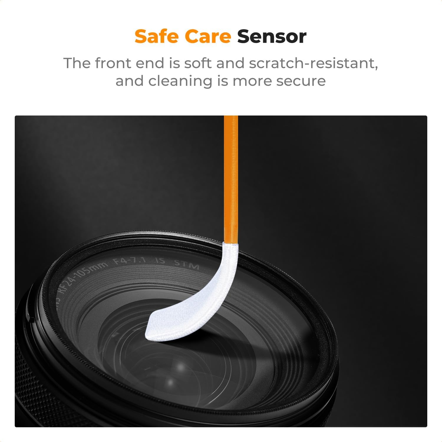 K&F CONCEPT 6 Pack APS-C Frame Sensors Cleaning Swabs, DSLR SLR Digital Camera Dry CCD CMOS Clean Swabs Compatible with Nikon Sony Canon DSLR Camera Sensor, 16mm x 20mm