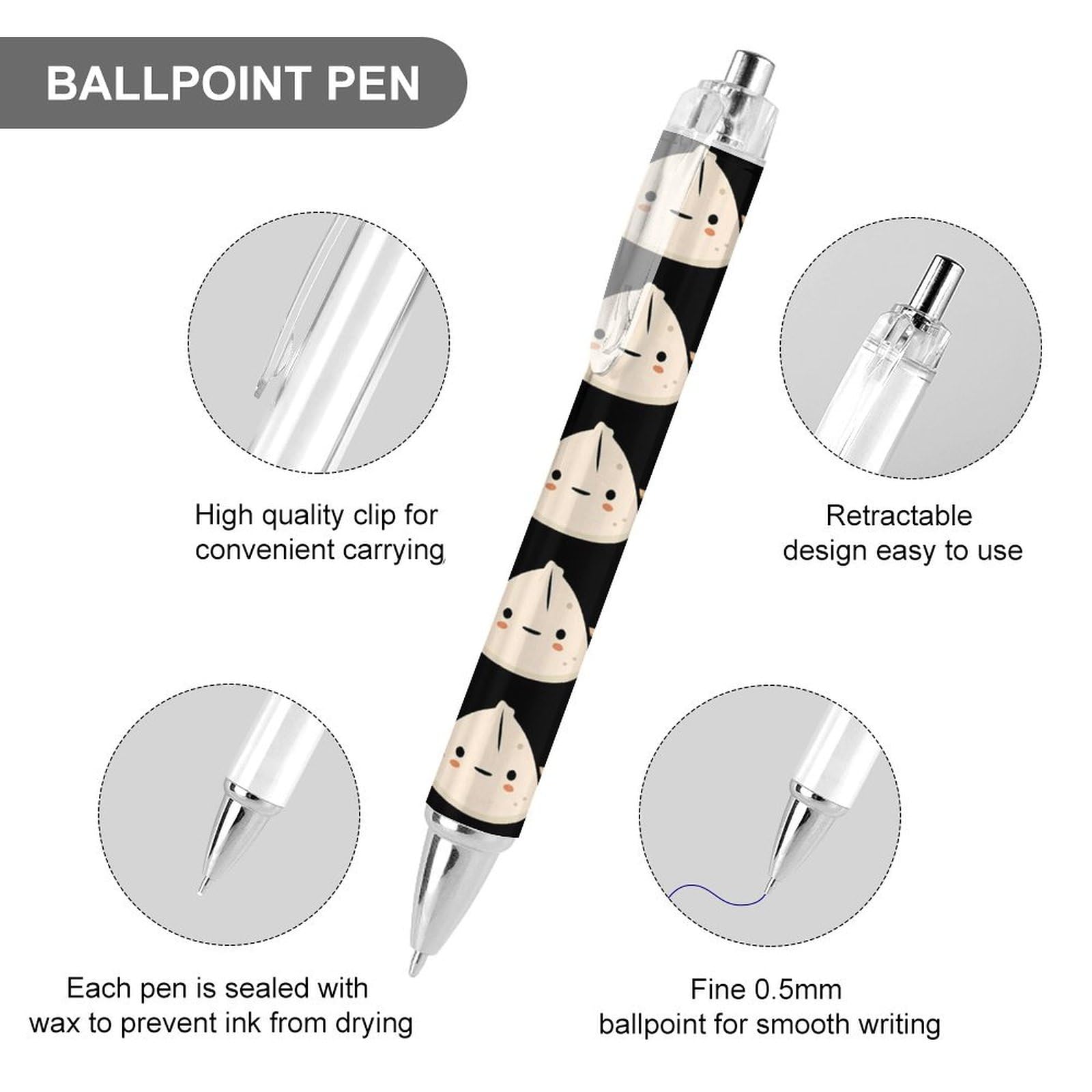餃子デザイン ボールペン 本体 ミニチュアハイボール ミニチュアフード 0.5 餃子デザイン ボールペン 本体 ミニチュアハイボール ミニチュアフード 0.5