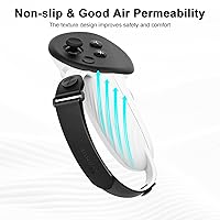 Vista 6 de AMVR 3-IN-1 Extension Grips Compatible with MetaOculus Quest 3 Accessories&AMVR Controller Grips Compatible with MetaOculus Quest 3, Silicone