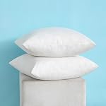 MIULEE Set of 2 Decorative Throw Pillow Inserts, Down and Feather Cotton Fabric Pillows, Square Sham Stuffer for Sofa Couch Living Room 18x18 Inches