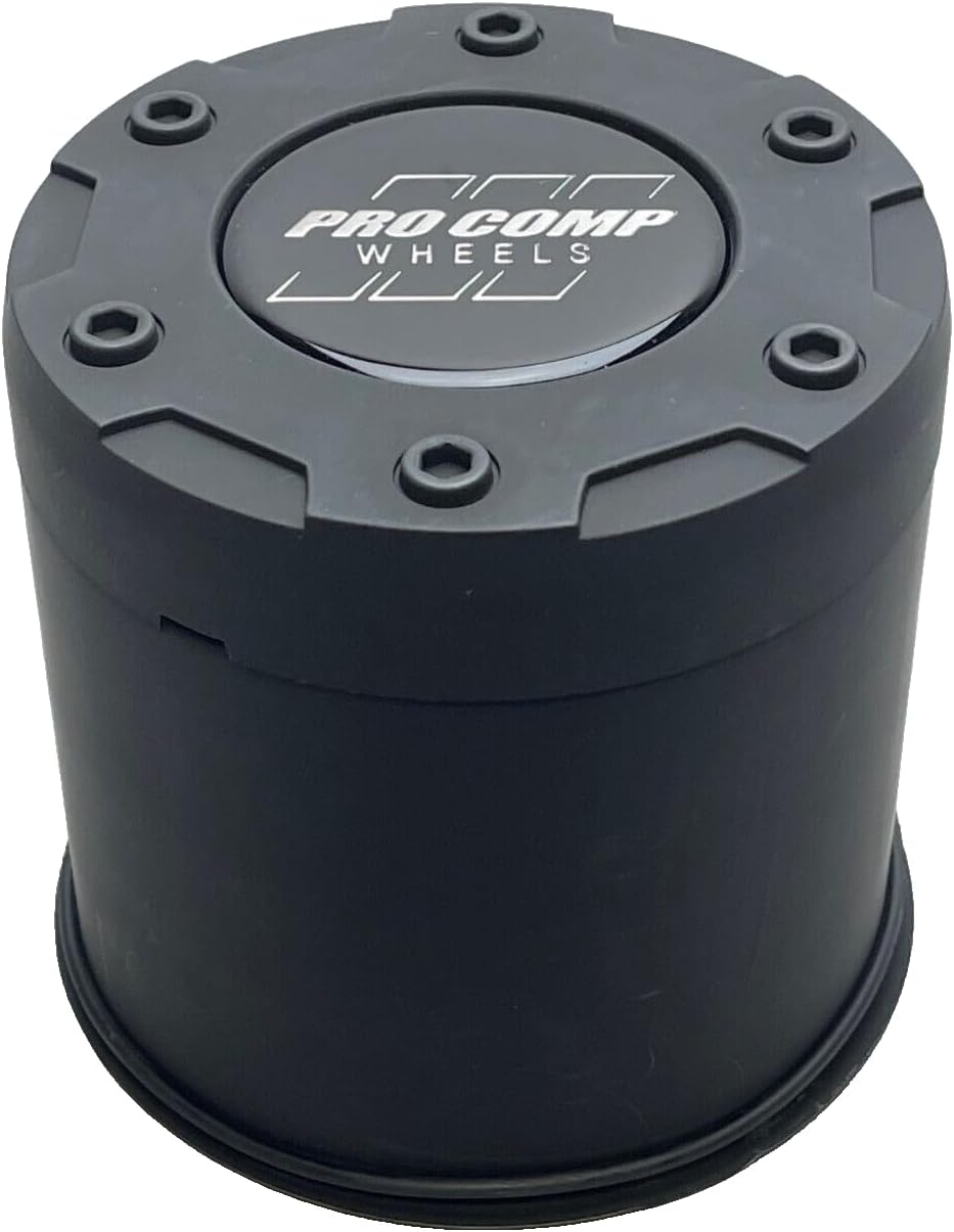 PRO COMP Flat Black Push Thru Wheel Center Cap 8515042 Resin Logo