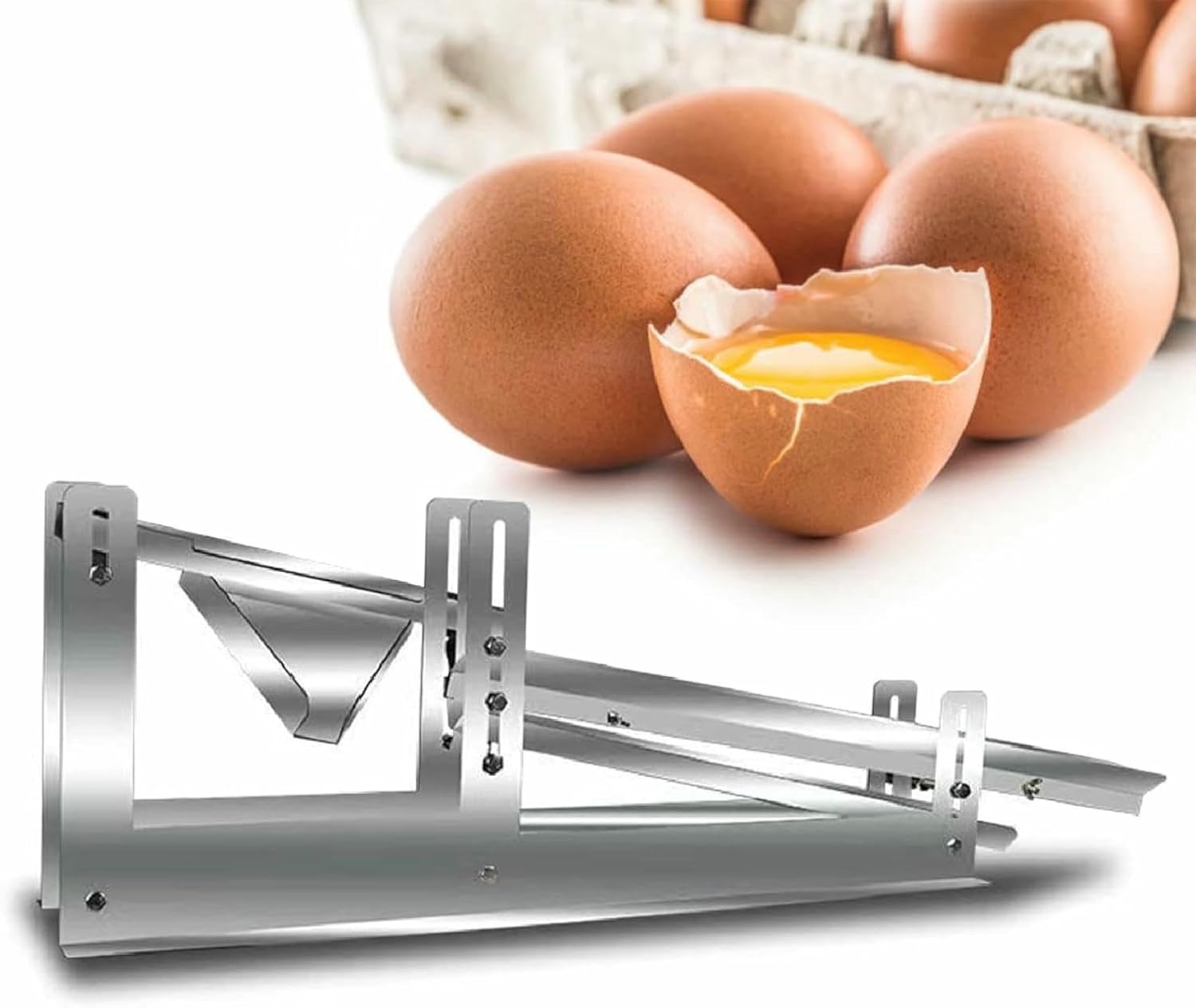 Commercial Separator Of Chicken Yolk, Egg Fluid Filter (500-800 Pieces/h), 304 Stainless Steel Separating Machine Of 2 Mm Thickness, Adjustable Height ~/