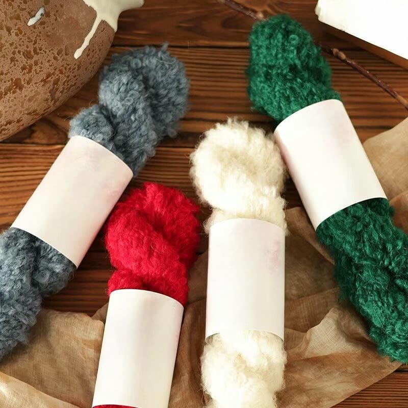 5/10/15/20 ovillos de 50 g de Hilo bouclé de Lana Suave, Hilo de Peso Medio para Tejer a Mano, para Bufandas, Gorros, suéteres y decoración del hogar de Ganchillo DIY