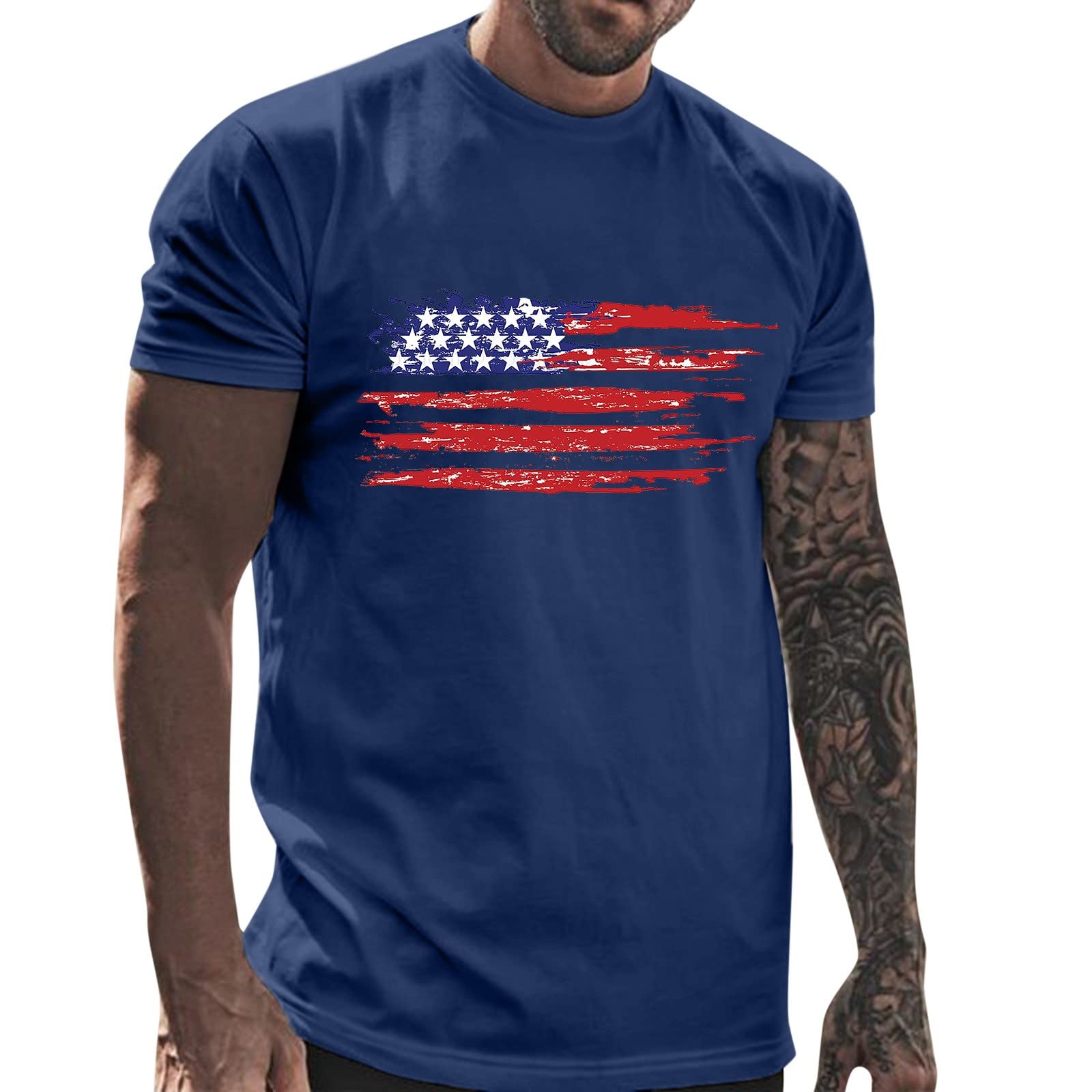 Mens Vacation Shirts,Mens Vacation Shirts,Men's Graphic T-Shirts USA Flag Short Sleeve Muscle Tee Shirts