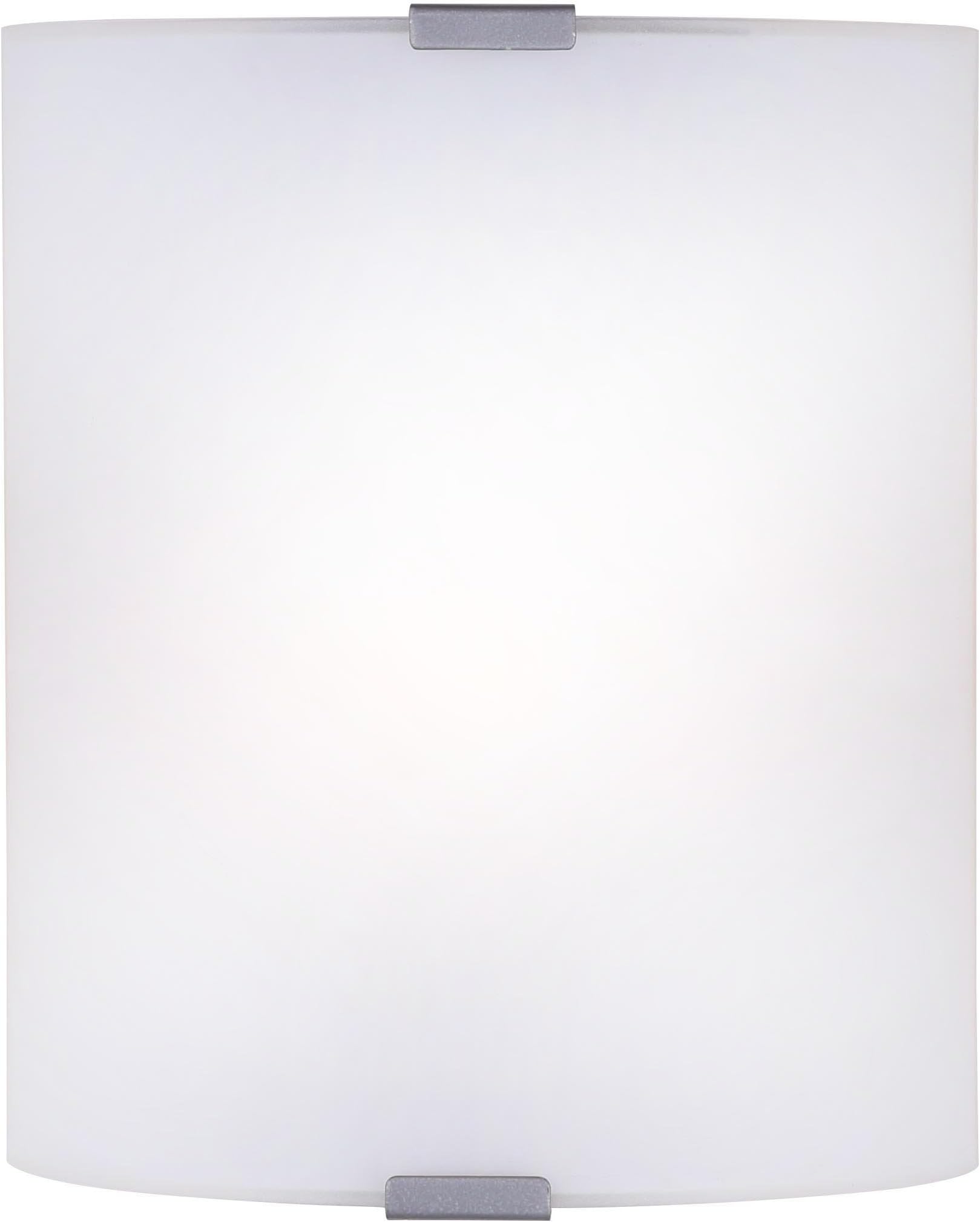 Canarm 1-Light Wall Sconce, Frosted Glass Shade with Gray Accents, Low-Profile Transitional Wall Lighting for Bedroom, Hallway or Living Room