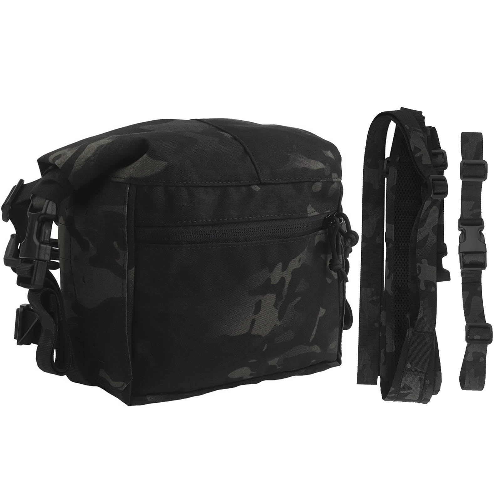 Taktyczna Torba Piersiowa z Kieszenią Rozszerzeń, Kieszeń Administracyjna MOLLE o Dużej Pojemności, Kieszeń Uniwersalna Na Klatkę Piersiową do Kamizelki Placard Split Chest Rig