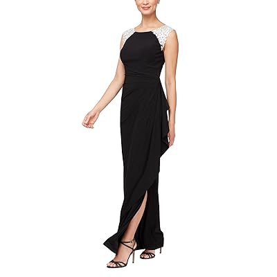 Alex Evenings Long Matte Jersey Dress Women