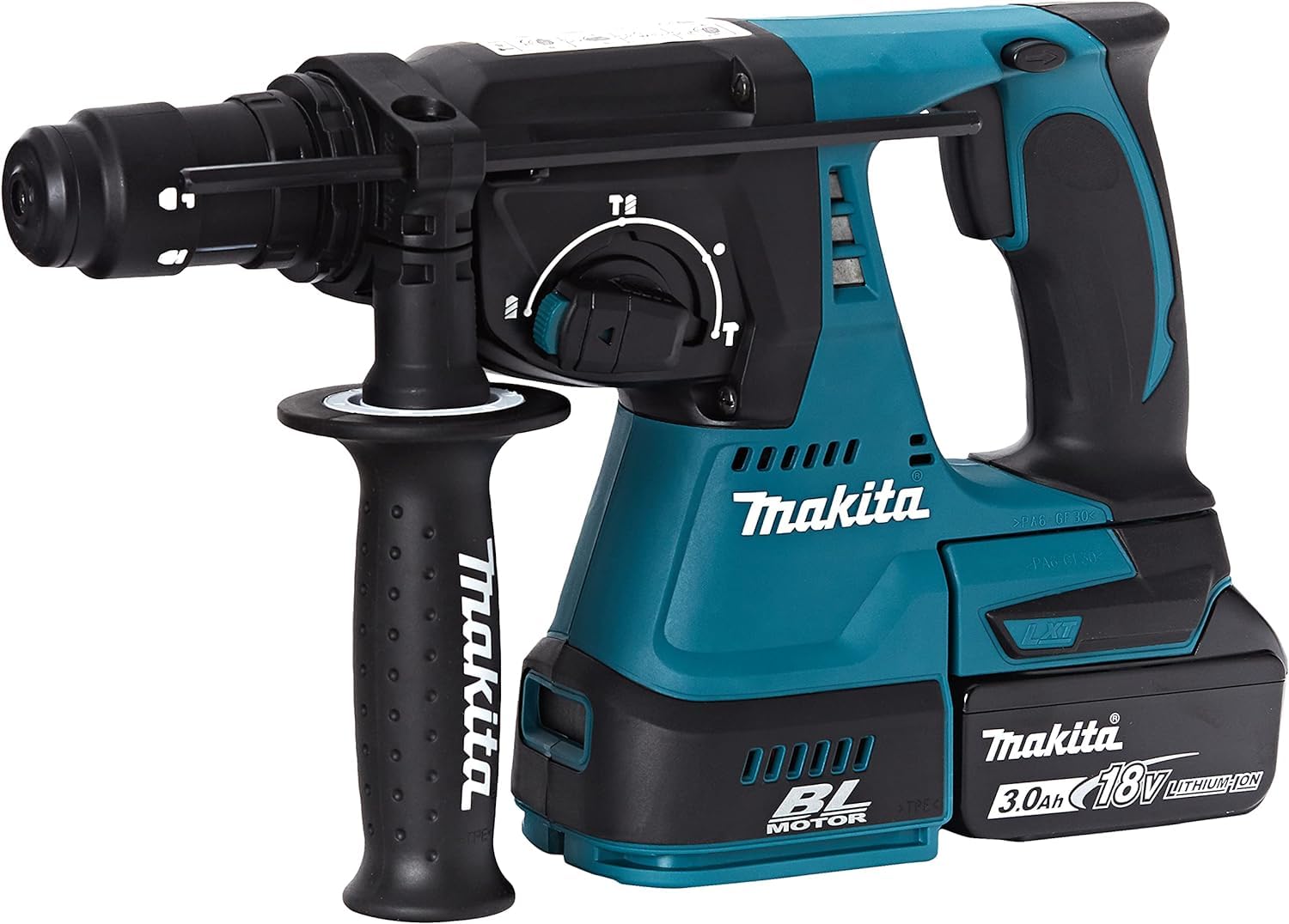 Makita dhr243 - Perforatore senza fili 18 V, 2 x 3,0 Ah, batteria e caricatore in valigetta Makpac - dhr243rfj