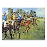 Edgar Degas Wall Art - Race Horses Poster - Impressionist Wall Art Prints - Famous Oil Painting Poster - History Painting Fine Art Prints for Home Office Decor Unframed (12x16in/30x40cm)