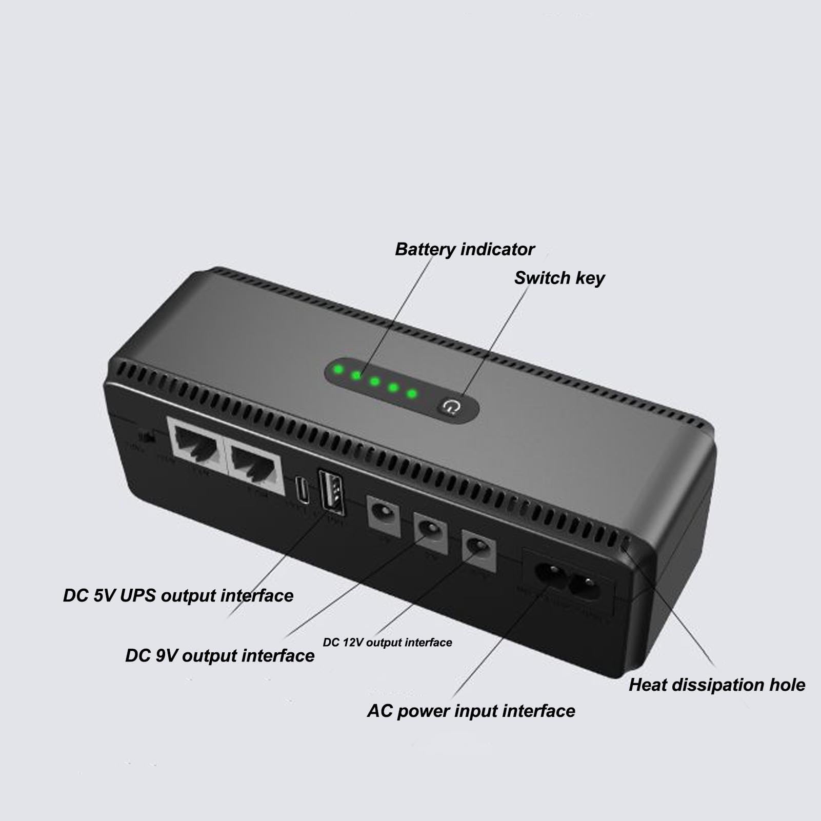 Cocoarm Onduleur UPS 10400mAh pour Routeur Modem, Caméra de sécurité Bloc