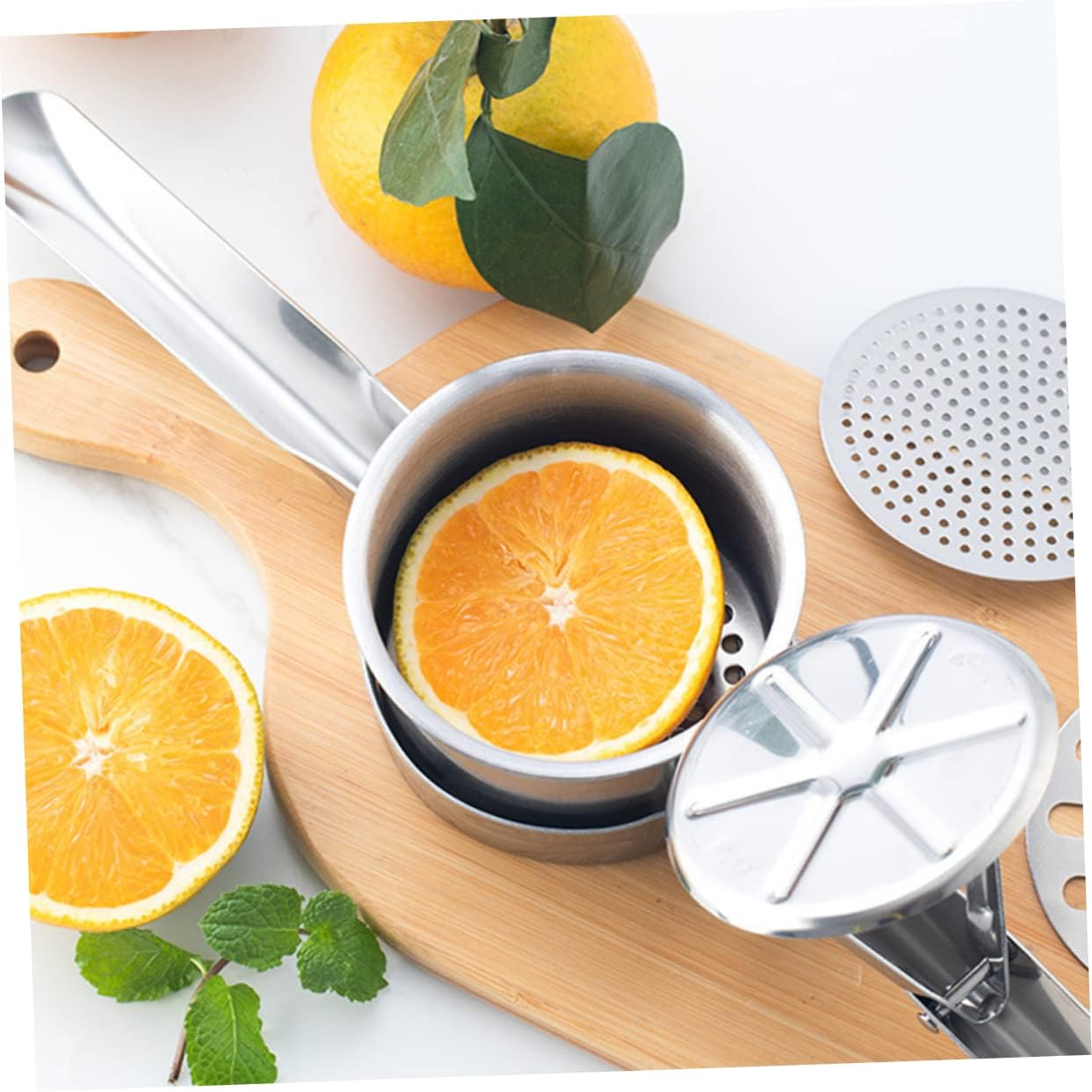 1Set Multi Function Stainless Steel Potato Ricer Manual Masher for Smooth Puree for Potatoes Vegetables Fruits Kitchen Tool for Home Cooking