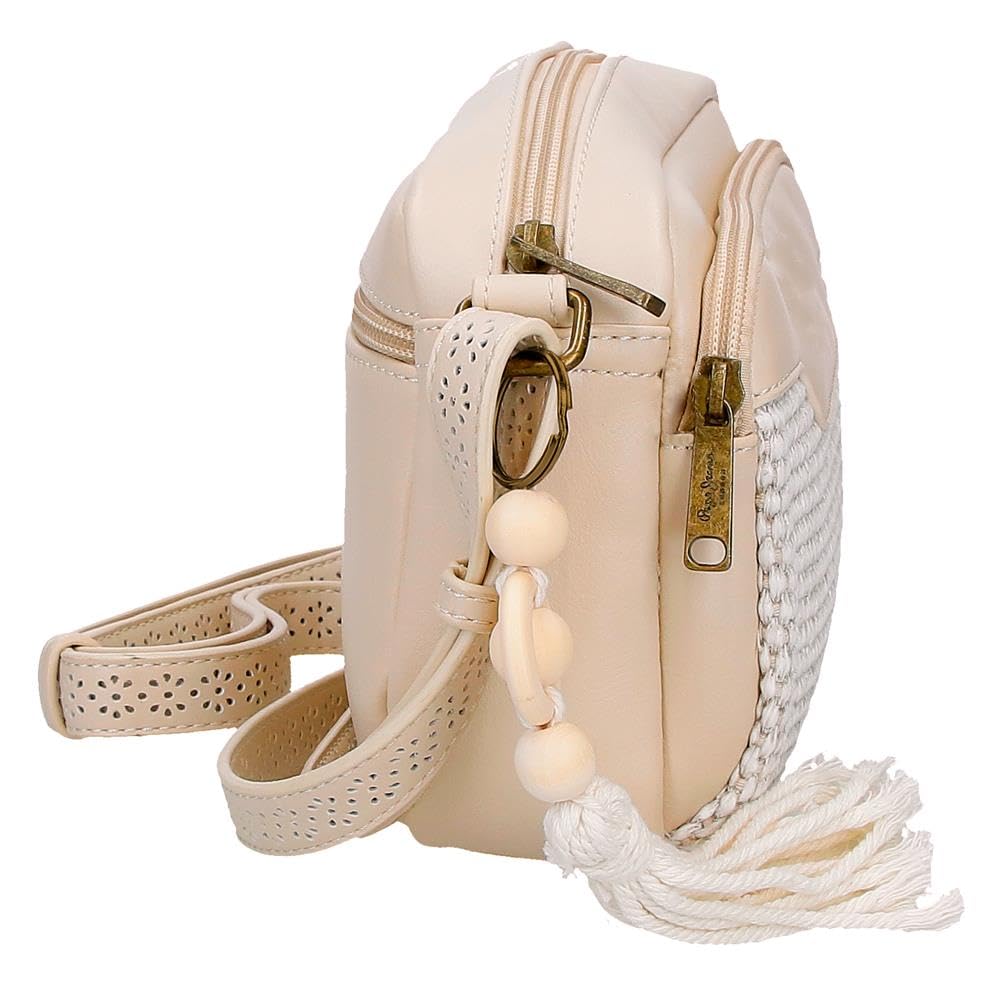 Pepe Jeans Clara Zaino, Borsa e Tracolla in Beige e Rosa, realizzati in Poliestere e PU – by Joumma Bags