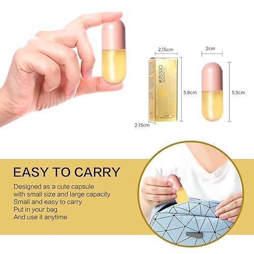 Miniatura 5 de KISSIO - Lápiz labial natural embellecedor con extractos de plantas suero de labios bálsamo hidratante para labios más voluminosos e hidratados