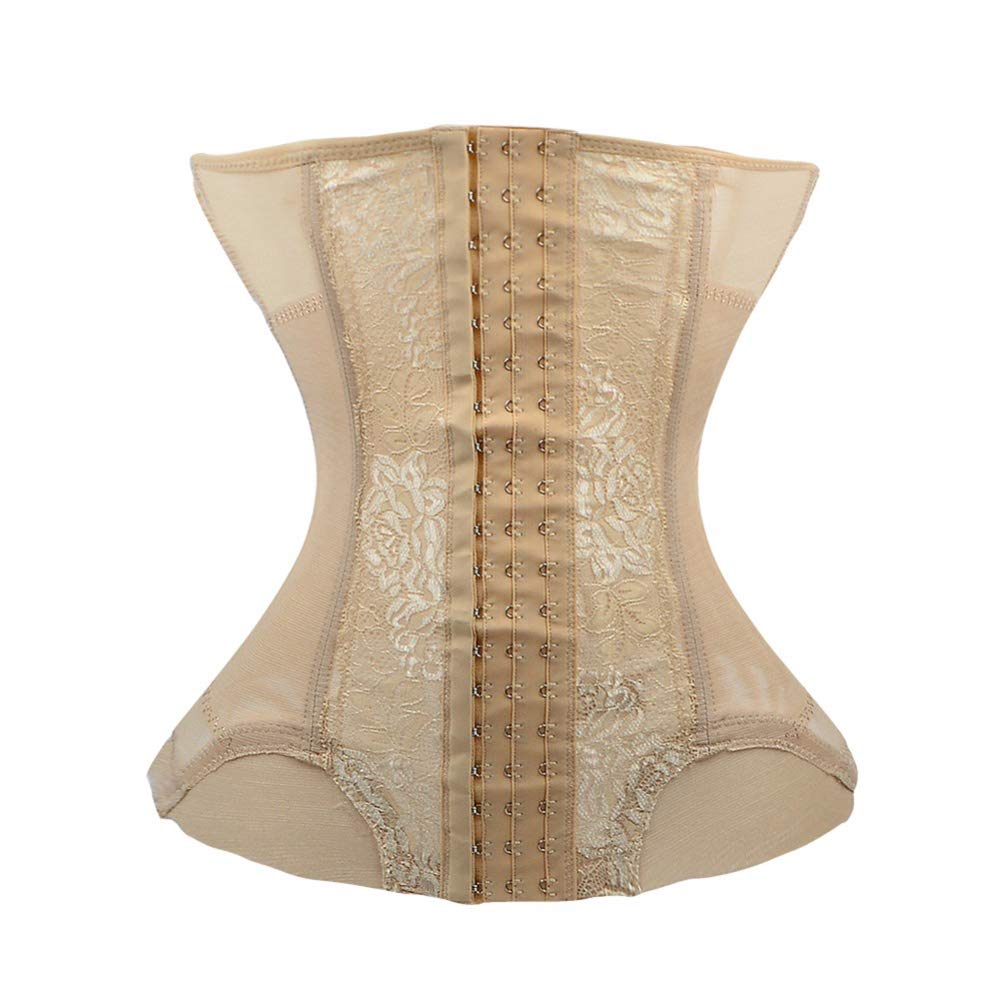 Breathable Lightweight Waist Trainer Lace Hook and Eye Seamless Lumbar Support
