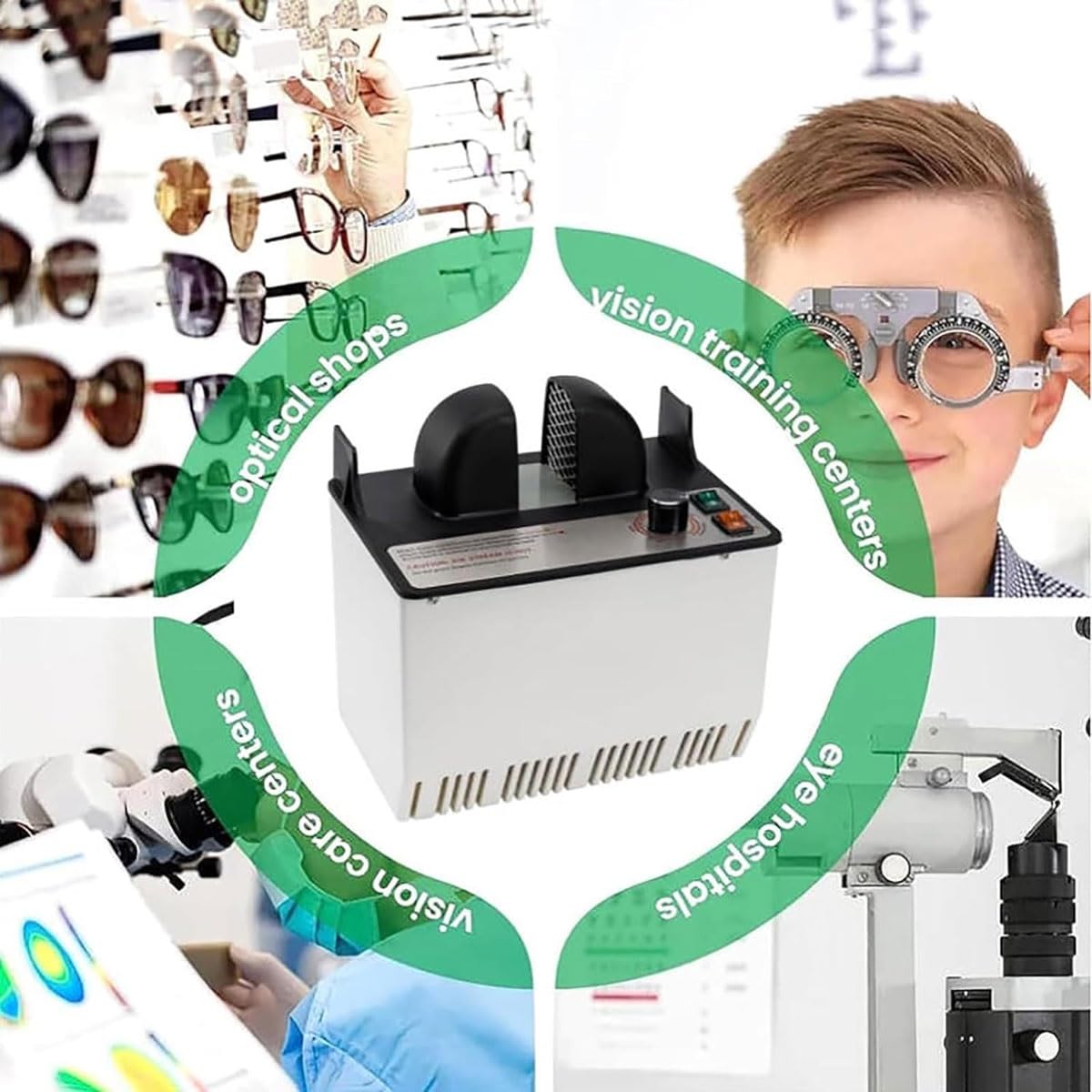 Calentador de marco de gafas con ajustes de temperatura ajustables y capucha, herramienta profesional para dar forma y reparar gafas