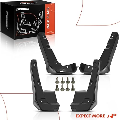 Miniatura 8 de A-Premium Juego de 4 solapas de barro para salpicaduras, guardabarros con accesorios de hardware compatibles con Honda Civic 2016-2021, solo sedán,