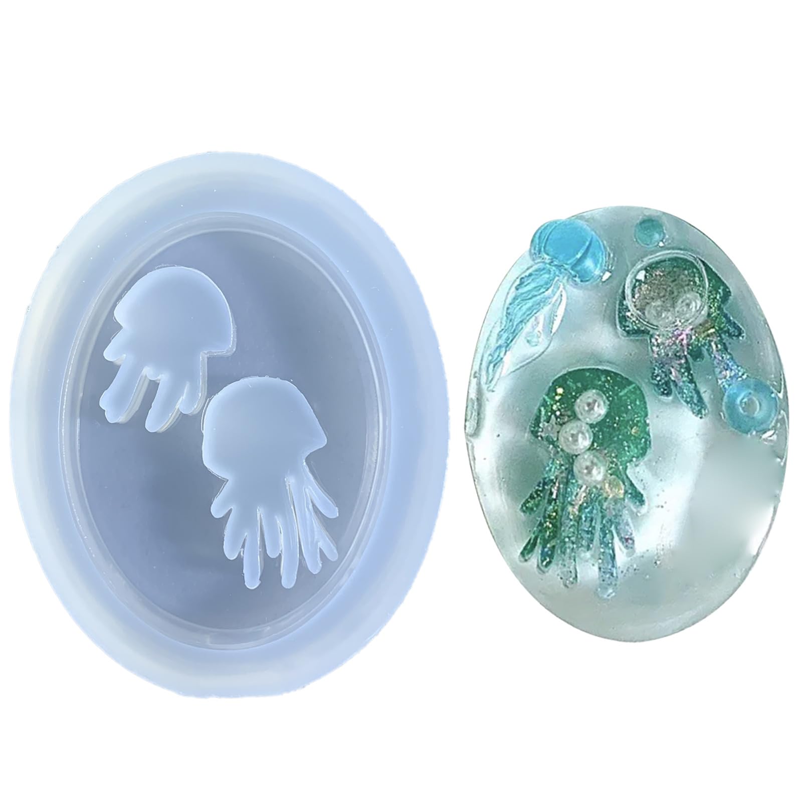 Stampo per meduse fatto a mano ciondolo in silicone stampo in resina per portachiavi gioielli antiaderente