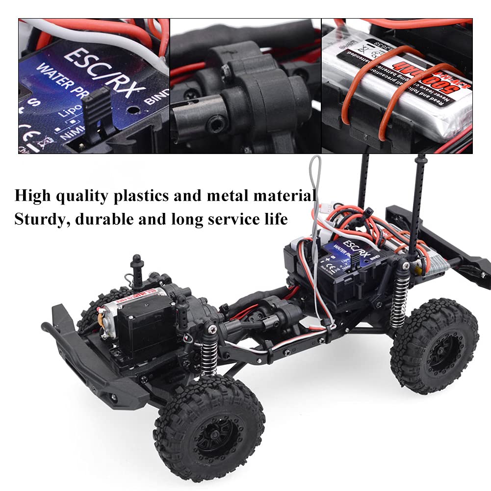 Tbest Auto Telecomando, acrobazie RC Auto Giocattolo V2 Mini 1/24 Fuoristrada Telecomando Wireless per Adatto per Fuoristrada D90 RC(136240 V2Red) Macchina per modellini di