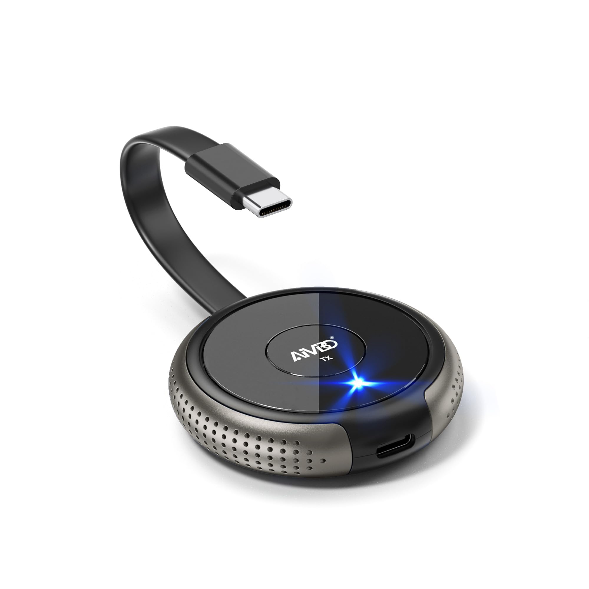 AIMIBO USB C Wireless Transmitter, 2.4/5G HDMI Wireless Extender 165FT/50M, Streaming Video/Audio for MacBook, Surface, i-Pad, i-Phone 15, TV Box, Camera to Monitor, Projector, HDTV Gray