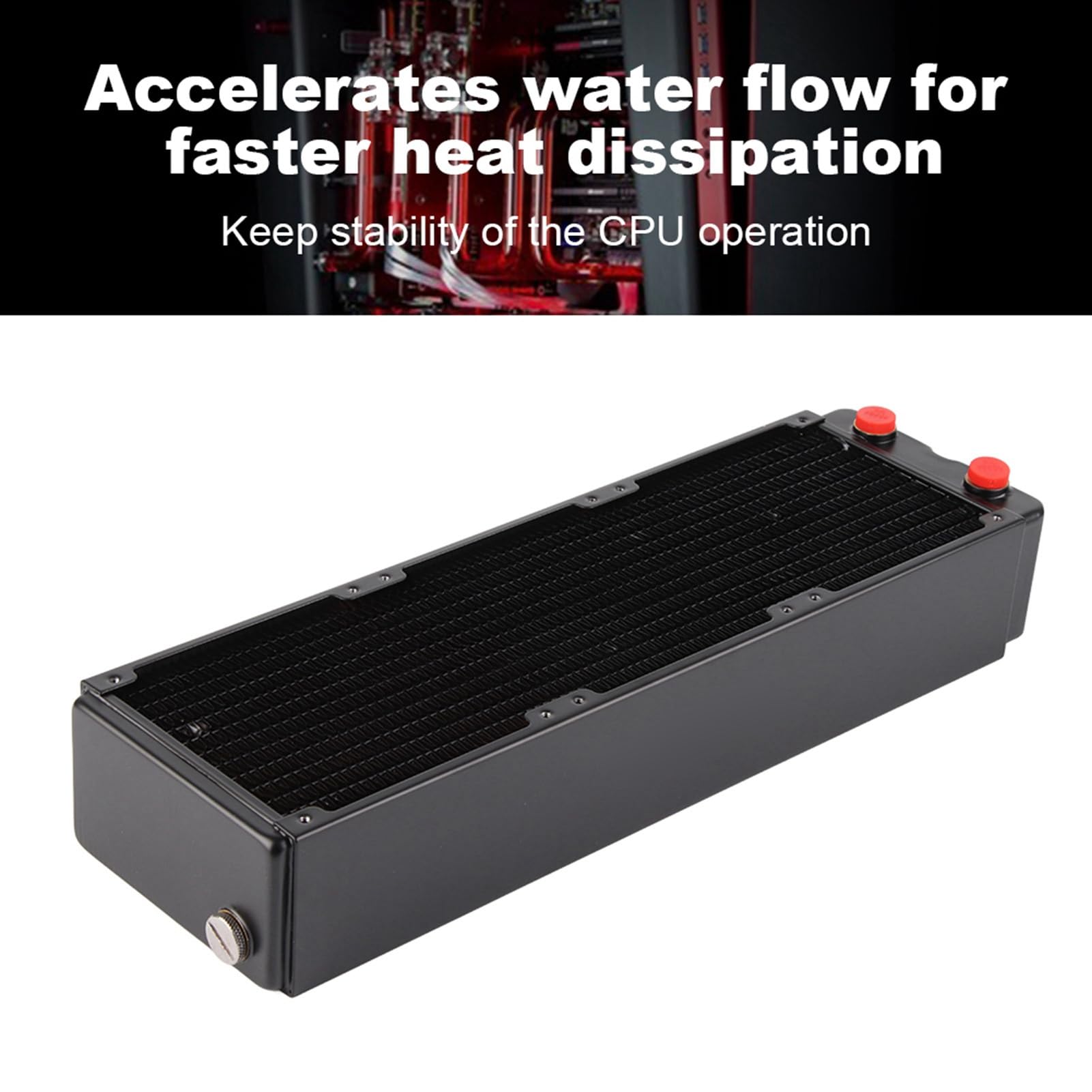 Radiatore di Raffreddamento Ad Acqua per Computer con Design Durevole del Dissipatore di Calore in Rame a 3 Strati per Raffreddamento e stabilità del PC 391 X 120 X 65 Mm