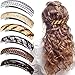 6 Pieces Hair Barrettes for Women Hair Clips Womens Hair Accessories Large French Hair Pin Retro Hair Clasp, 6 Colors (Elegant Pattern)