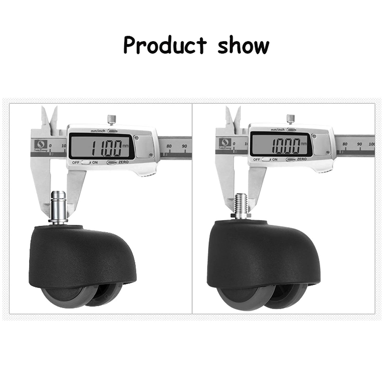 roulettes à plaques Accessoires de Chaise d'ordinateur Accessoires de Chaise pivotante Roues de Chaise de Bureau Roue de Chaise pivotante Roulette Universelle Roue de Landau
