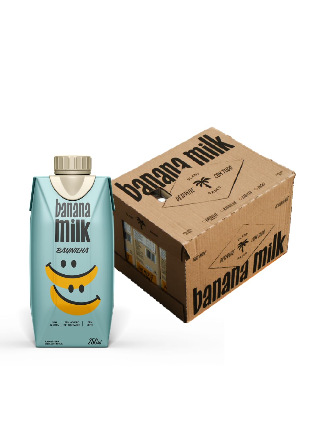 Banana Milk Baunilha 250 ml – Caixa com 12 unidades – Bebida