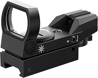 Feyachi Reflex Sight Red Green Dot Optics 4 Adjustable Reticles Sight with Button Brightness Adjustment