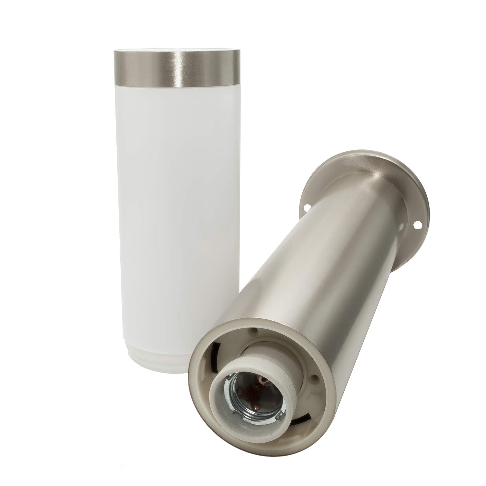 Planetitaly Tokyo - Farola LED con casquillo E27, de acero inoxidable, poste impermeable para exteriores, luz de jardín, camino o patio, 230 V, 80 cm (800 mm)