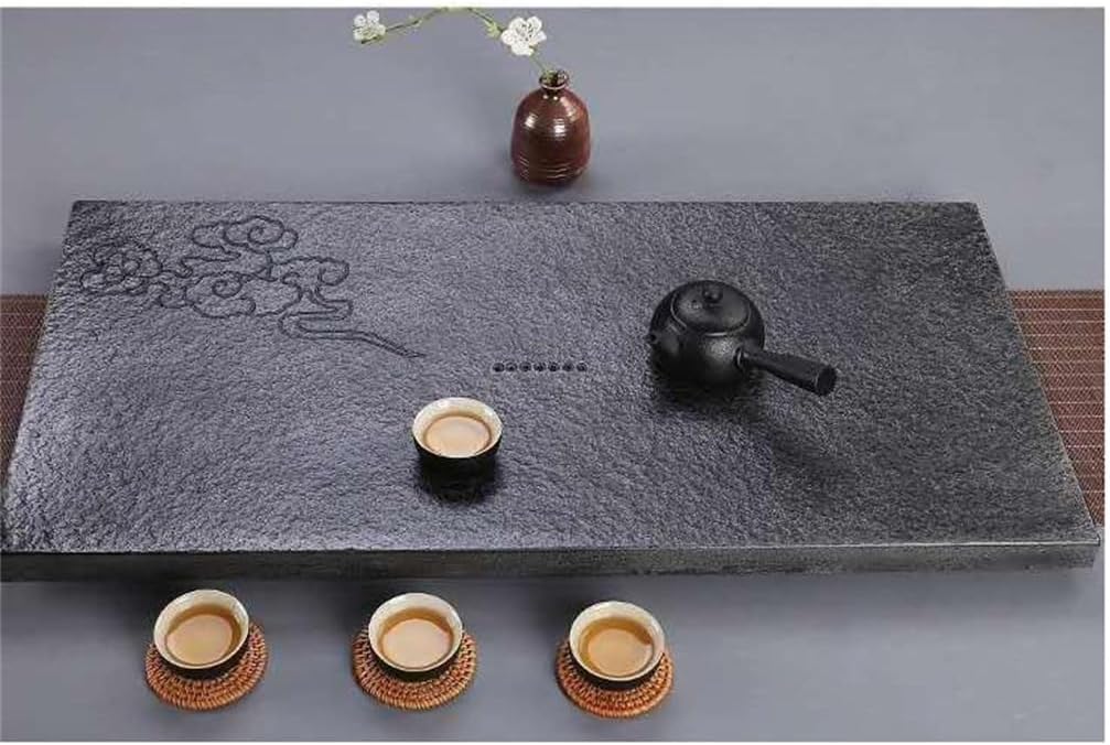 Natural Black Stone Tea Tray Small Table Sea Whole Home Set