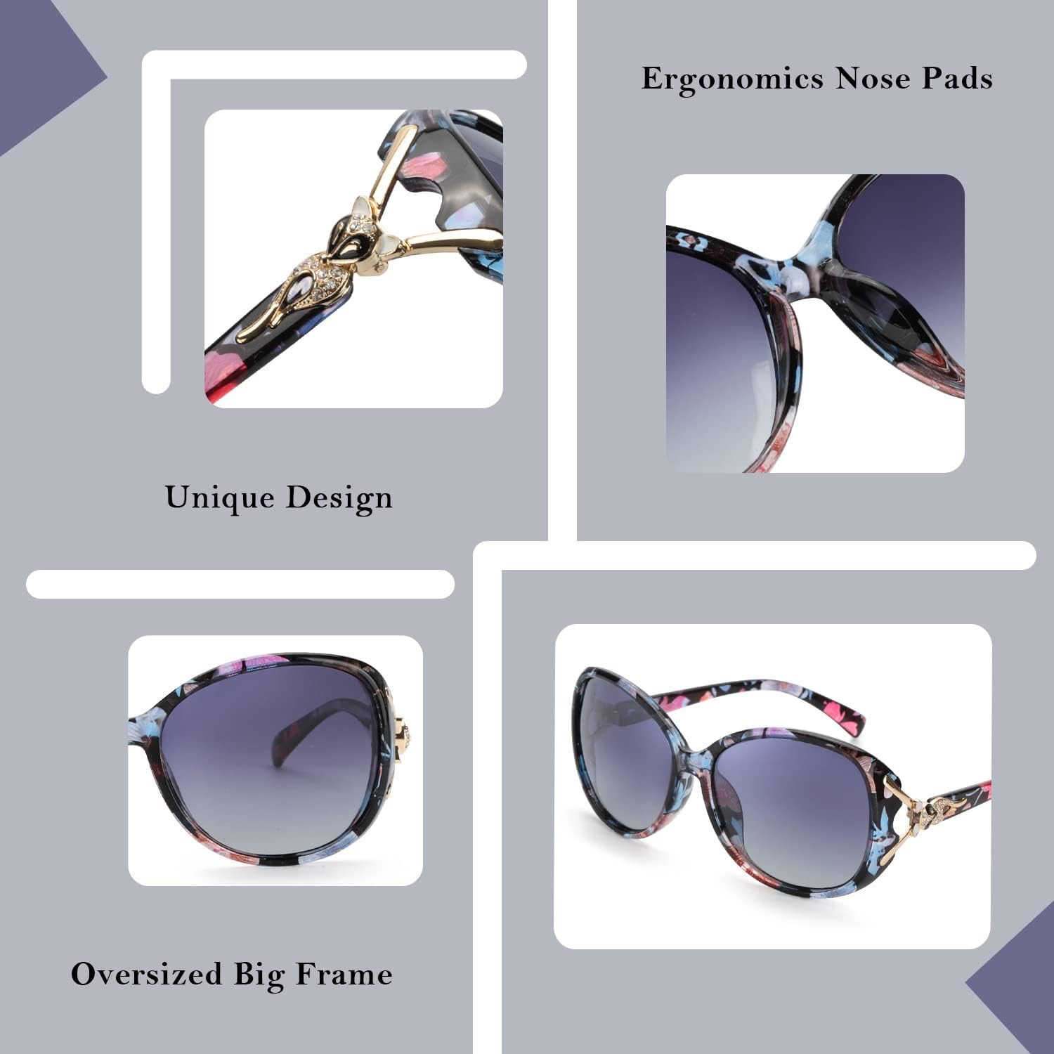 FIMILU Sunglasses for Women Trendy Polarized Sunglasses Oversized Big Sun Glasses Ladies Shades UV Protection