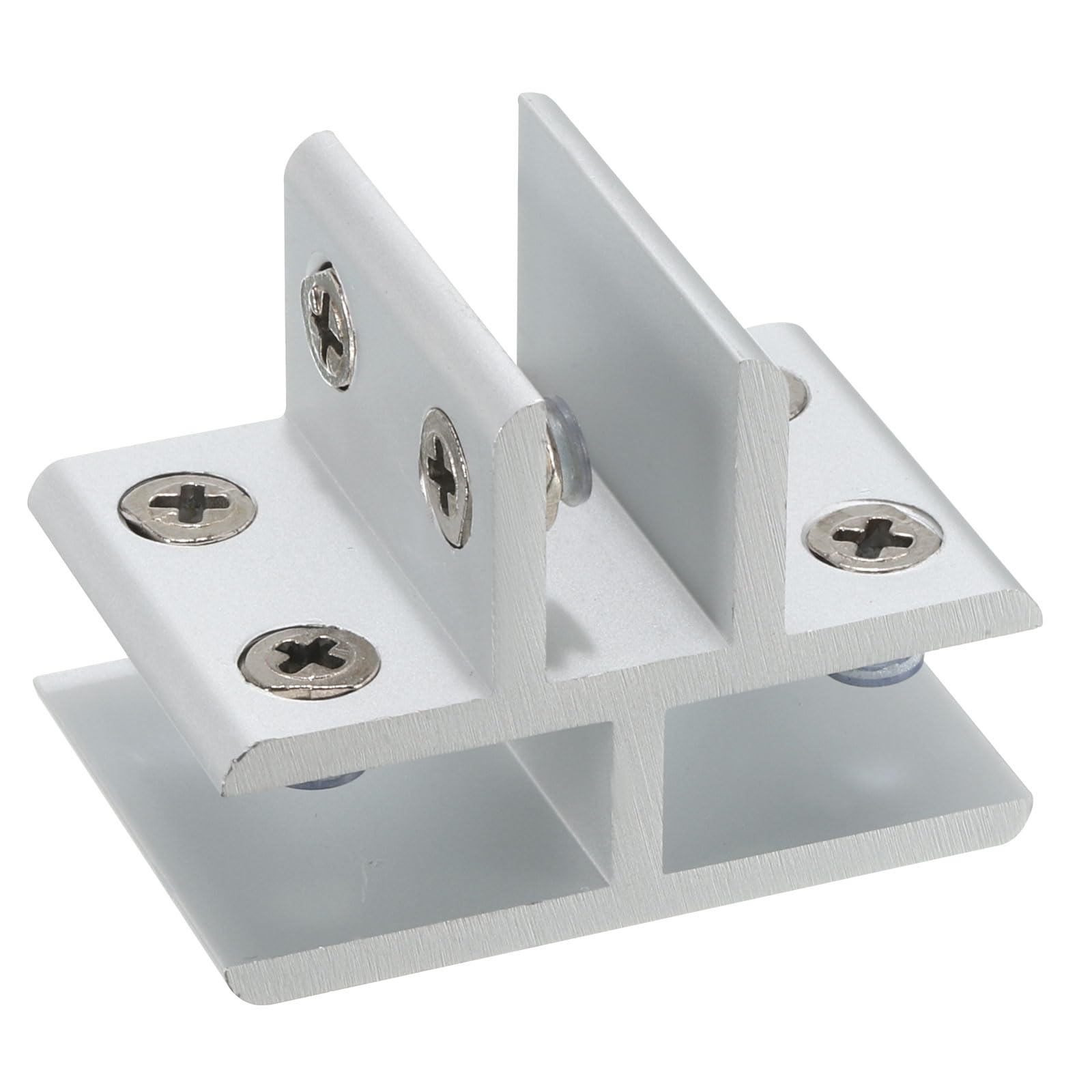MAGICLULU 2-Pack 135-Degree Glass Clamps – Sturdy Aluminum Alloy Brackets For 10-12mm Thick Panels, Ideal For Shelves, Railings, And Display Cabinets