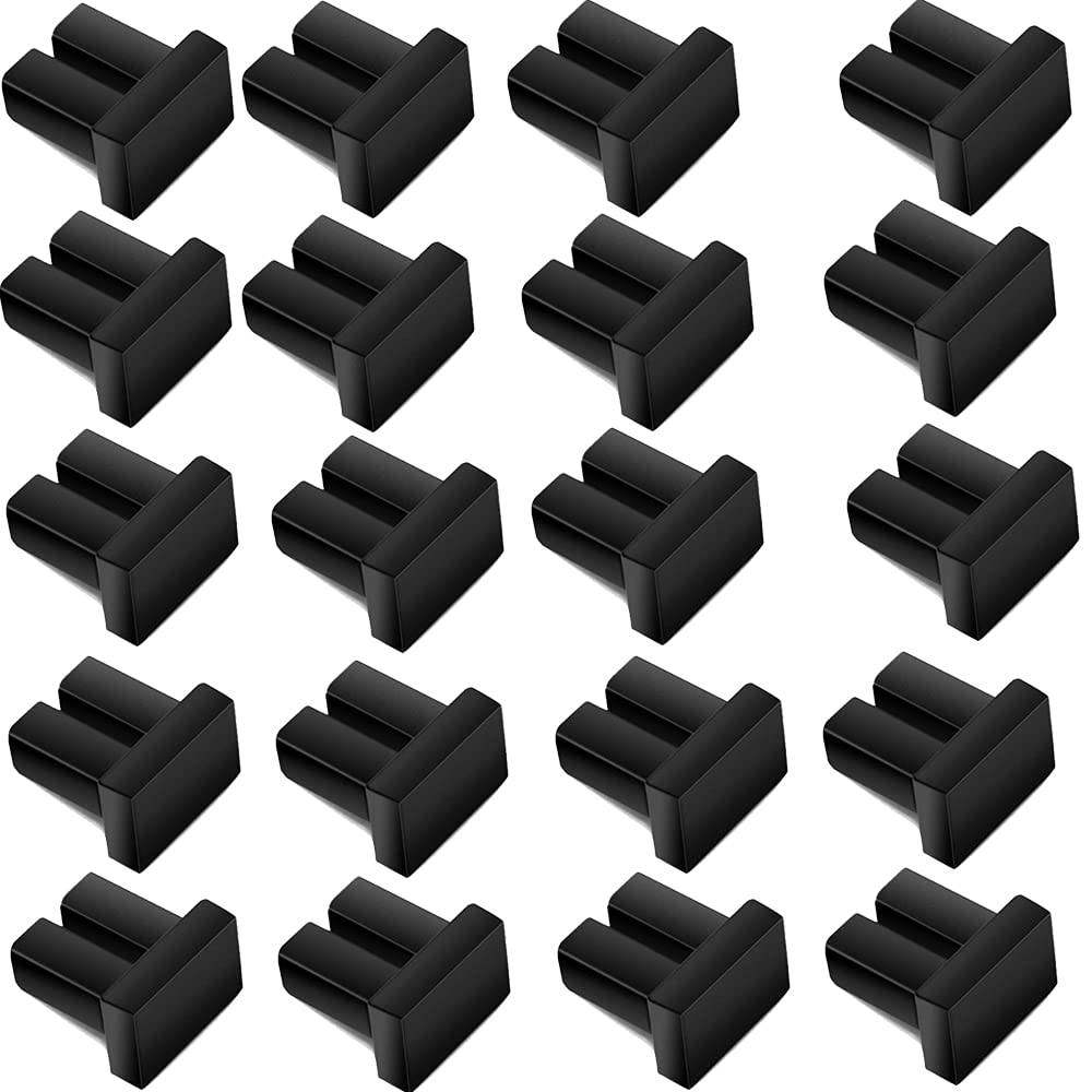 Dust Cover SFP SFP+ Fiber Optic Dust Caps, Suitable for Duplex LC,Black Silicone, 20pcs
