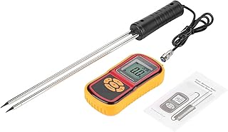 Testador de umidade, medidor de temperatura, aviso de bateria fraca, indicação acima do padrão, luz de fundo LCD com testador de umidade com escudo protetor de silicone macio