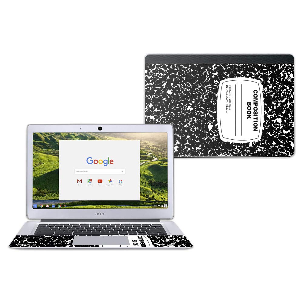 MightySkins Skin Compatible with Acer Chromebook 14" CB3-431 - Composition Book | Protective, Durable, and Unique Vinyl Decal wrap Cover | Easy to Apply, Remove, and Change Styles | Made in The USA