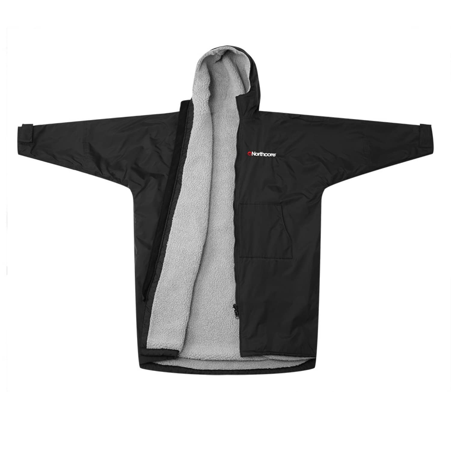 Northcore 2026 Beach Basha Sport Manches Longues Changeantes Robe/Poncho NOCO24N - Black -