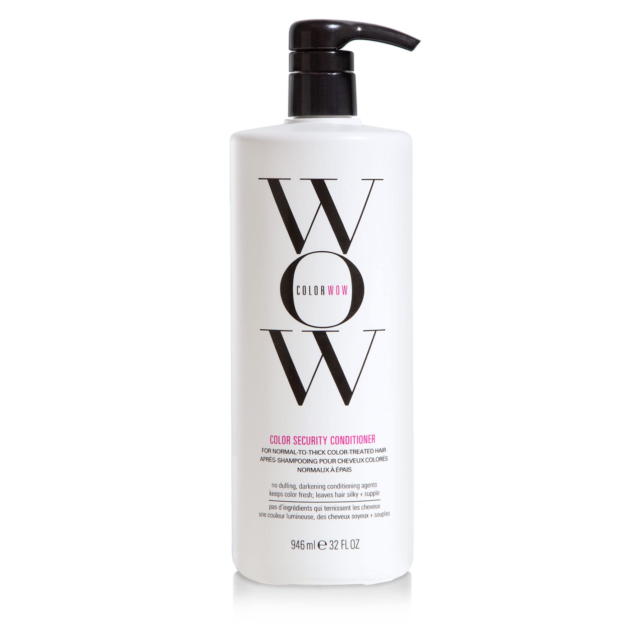 COLOR WOW Color Security Conditioner Normal to Thick – Rich hydration for thick, coarse, curly hair; detangles, nourishes + adds shine with Avocado Oil; color safe; heat protection