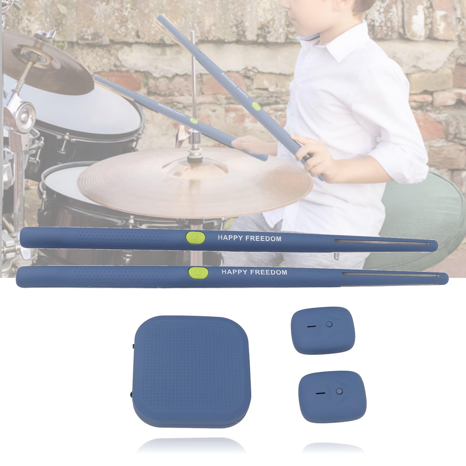 Kit di Batteria Virtuale con Tecnologia di Rilevamento del Movimento 3D Set di Batteria Elettronica Portatile per Principianti Bambini Adulti Bacchette Batteria Batteries électroniques et contrôleurs