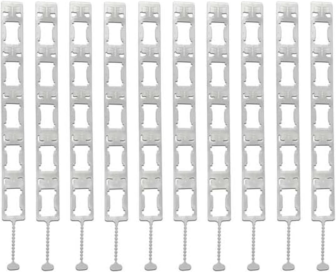 No Wrap Straps for Easy Christmas Light Decorating - Holiday Lighting Mounting Clip Alternative - 10 Pack